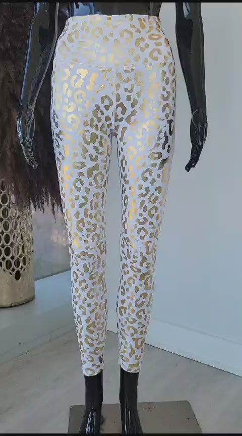 Legging léopard taille haute
