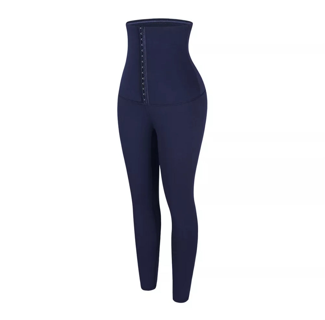 Legging corset double coupe slim (bleu)