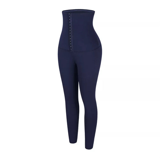 Legging corset double coupe slim (bleu)