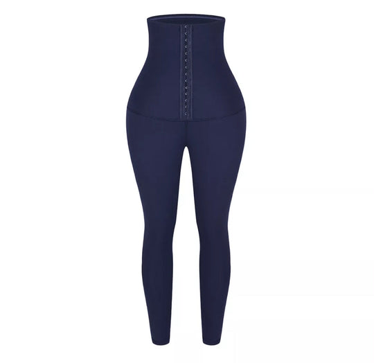Legging corset double coupe slim (bleu)