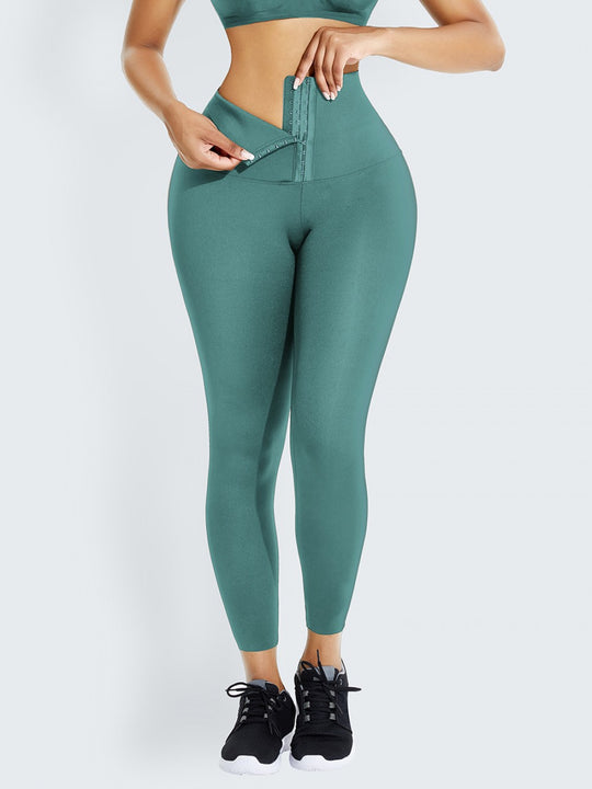 Leggings corsé de cintura alta (negro)