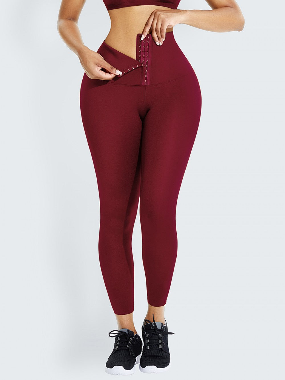 Leggings corsé de cintura alta (negro)
