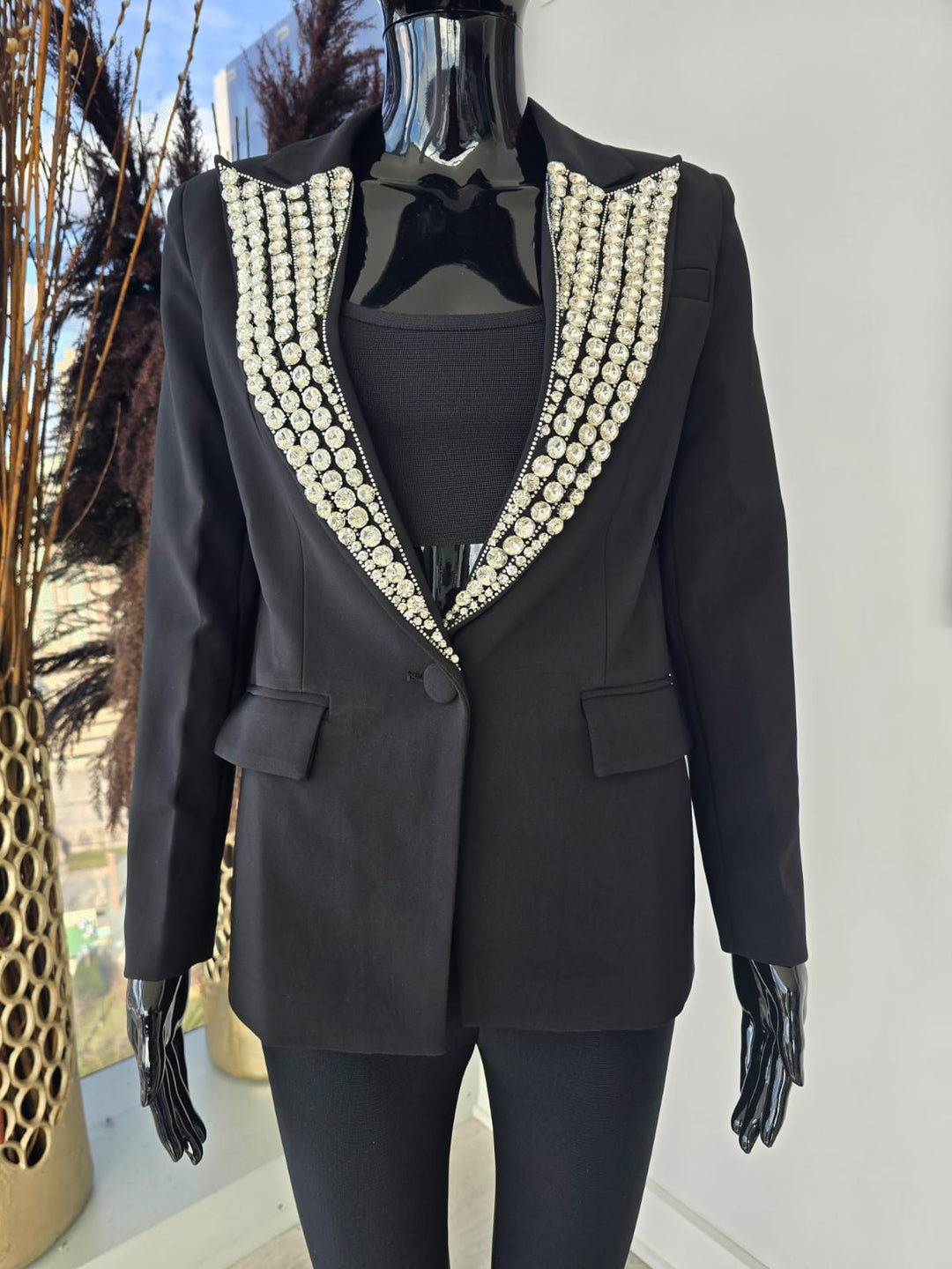 Rhinestone Boyfriend Blazer