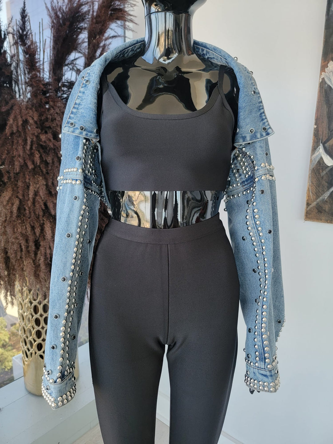 Over-sized Crop Denim Jacket