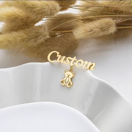 Custom Name Pin with Charm