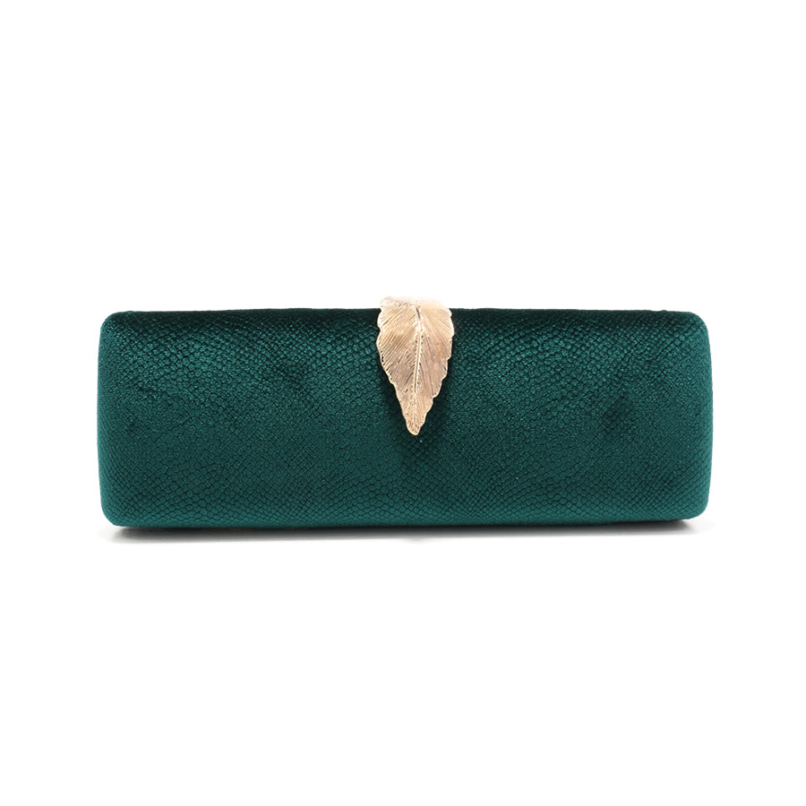 Leaf Suede Clutch