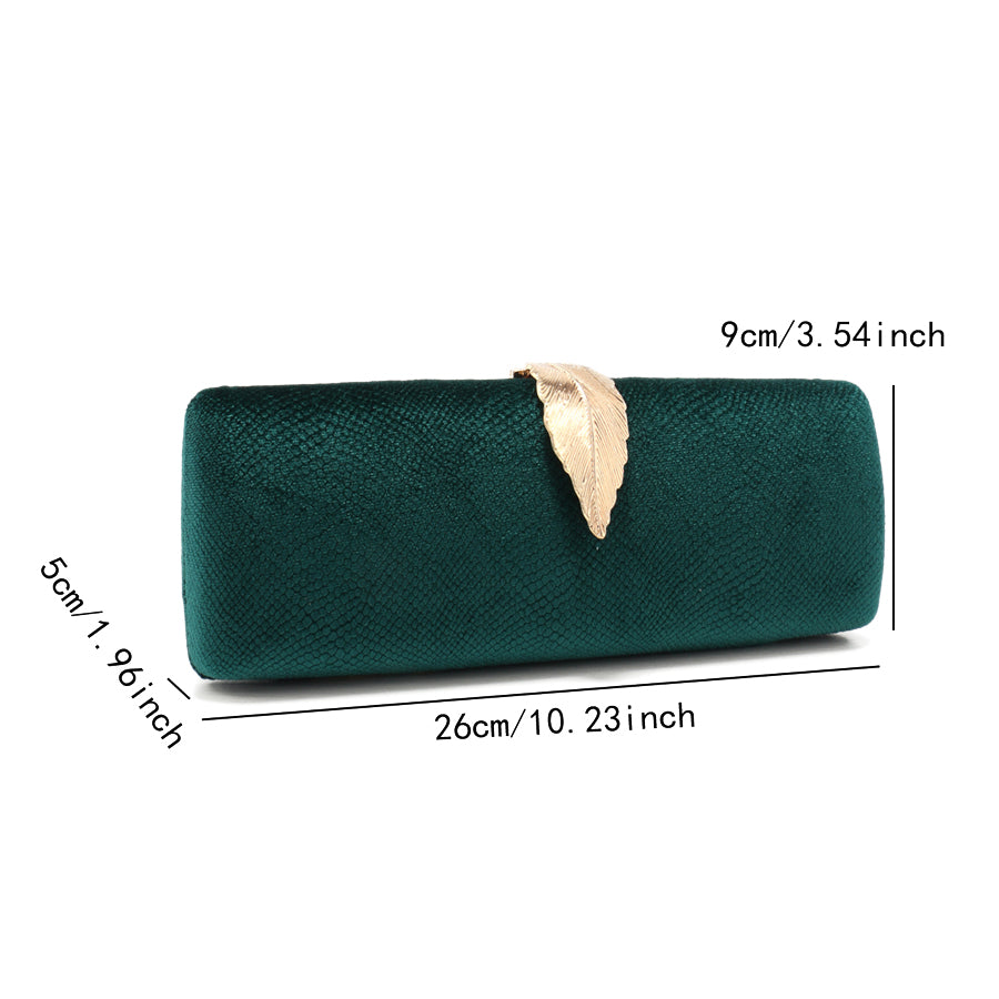 Leaf Suede Clutch