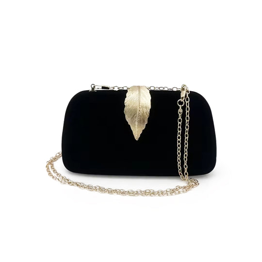 Leaf Suede Clutch (compact)