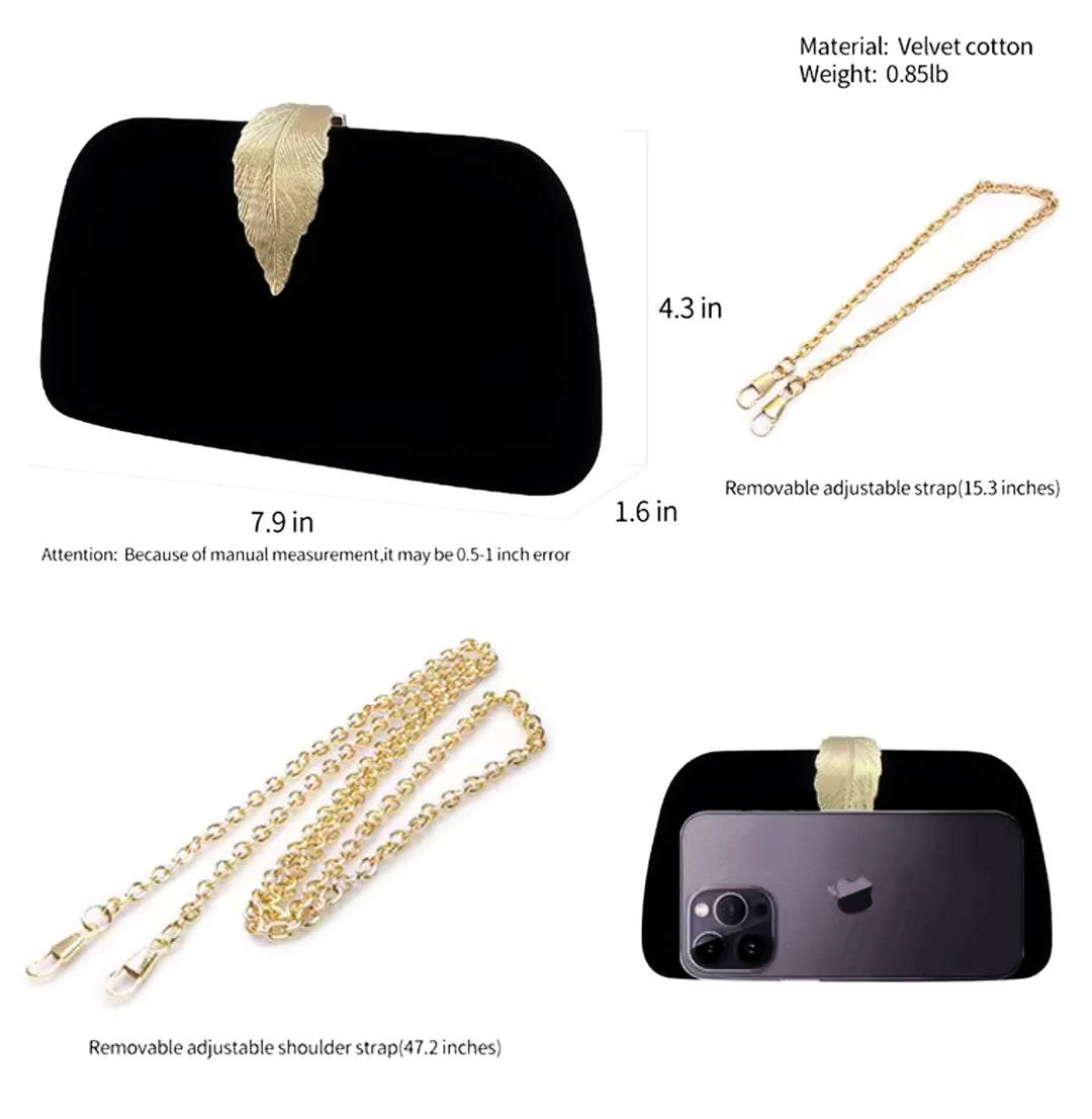 Leaf Suede Clutch (compact)