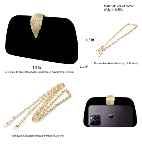 Leaf Suede Clutch (compact)