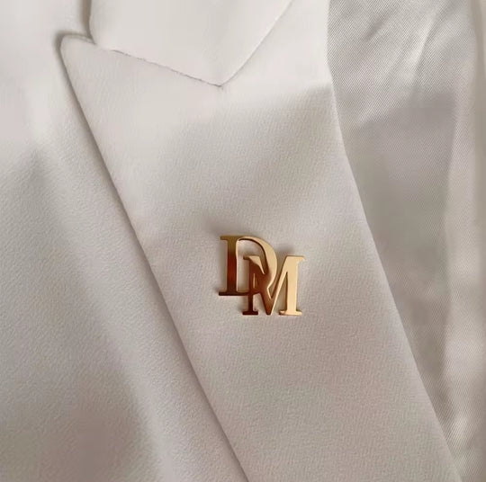 Custom Initials Brooch