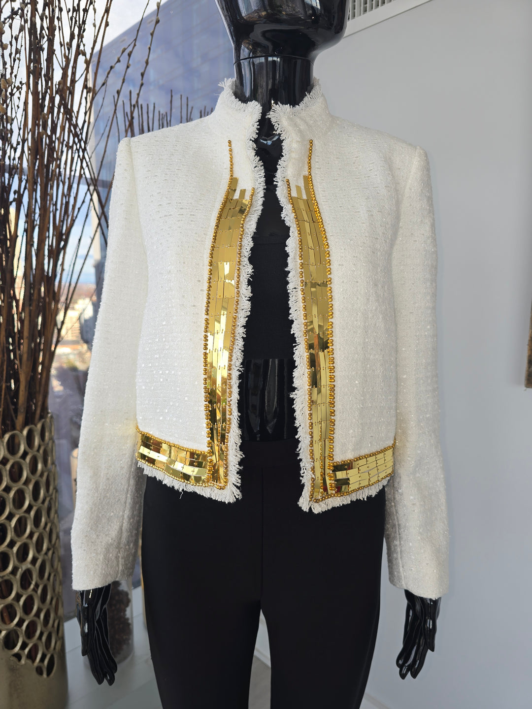 Gold Lapel Tweed Jacket