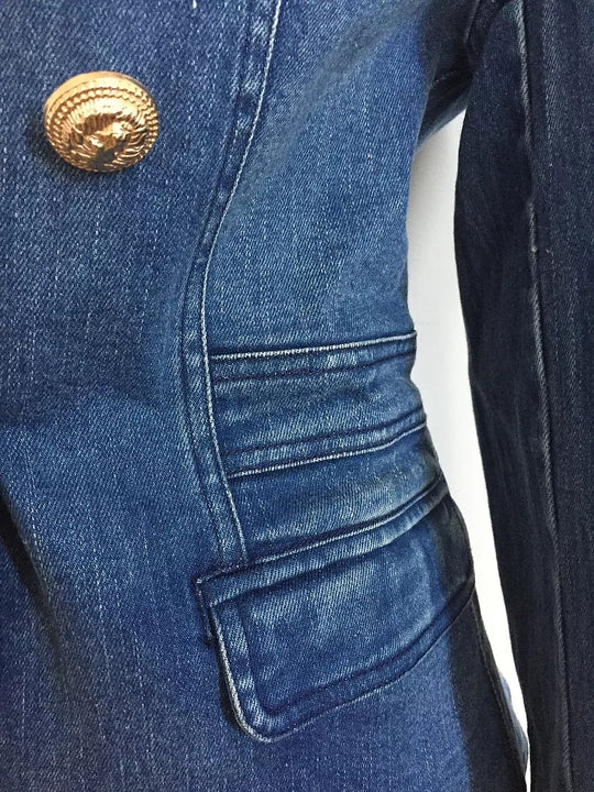 Fitted Denim Blazer