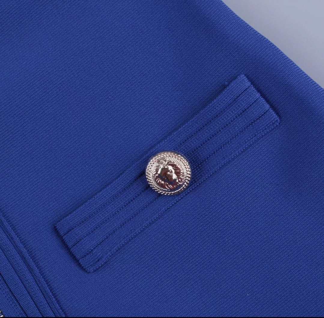 Chaqueta con cuello en V y vendaje