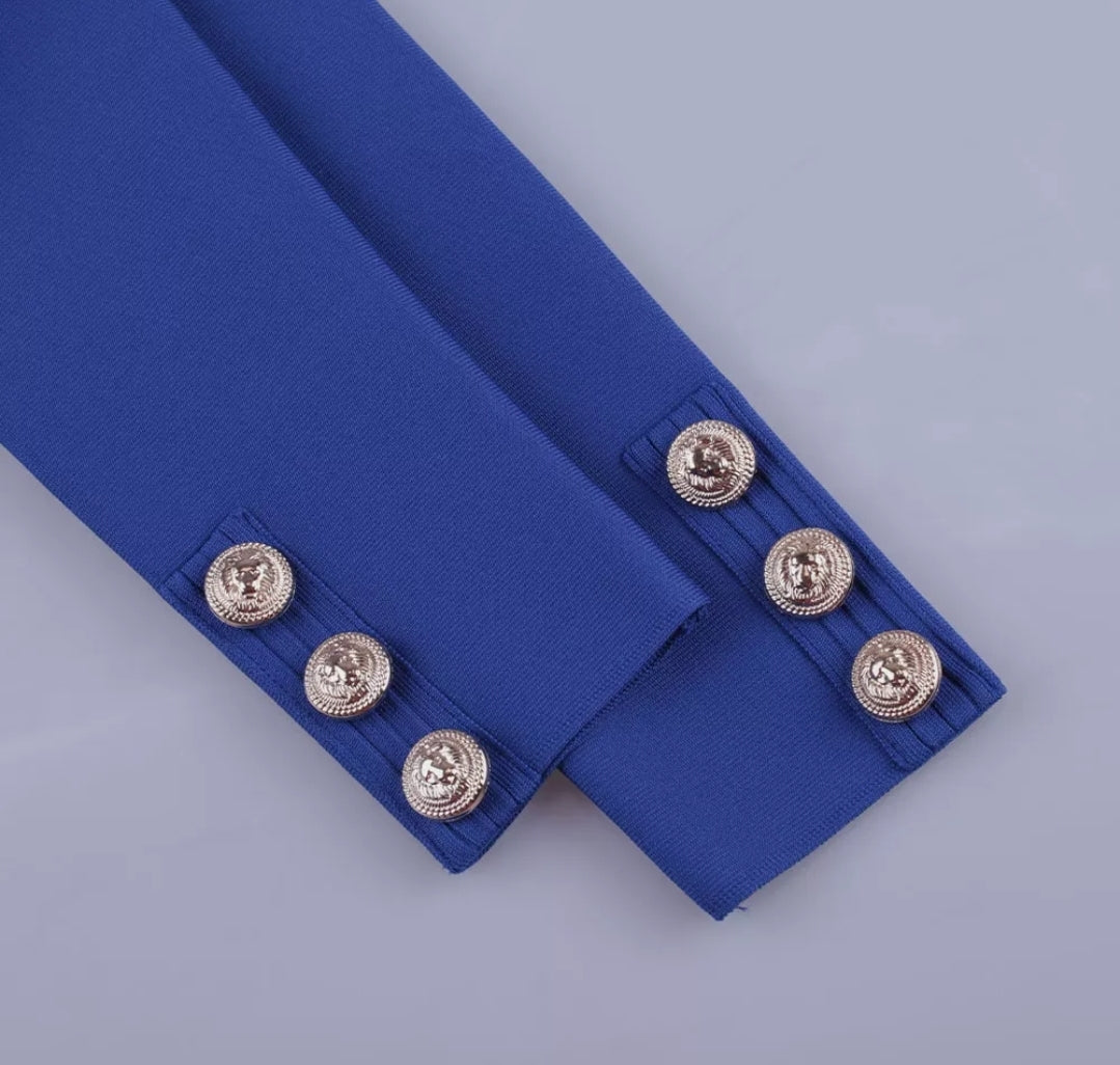 Chaqueta con cuello en V y vendaje