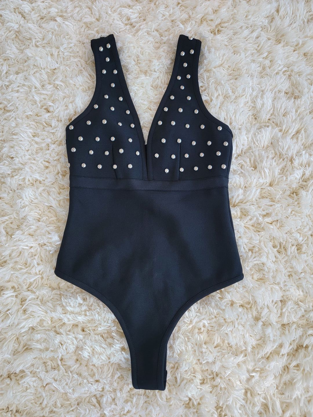 Studded Bandage Thong Bodysuit